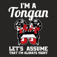 I'm A Tongan Let's Assume That Tonga Space Buns T Shirt Ladies Fitted T-shirt | Artistshot