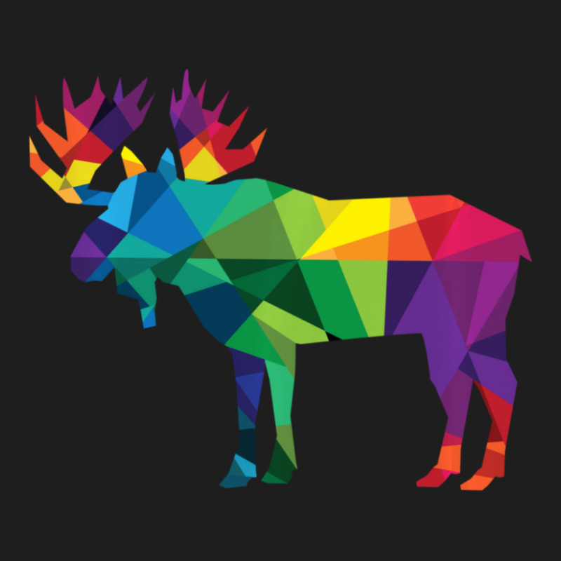 Limited Edition Moose Colorful Low Poly Art Hunting Theme- Hunters Classic T-shirt | Artistshot