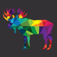 Limited Edition Moose Colorful Low Poly Art Hunting Theme- Hunters Vintage Hoodie And Short Set | Artistshot