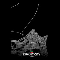 Kuwait City City Map Travel Souvenir Hometown T Shirt Men's 3/4 Sleeve Pajama Set | Artistshot