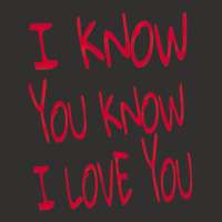 Valentine I Know You Know I Love You Champion Hoodie | Artistshot