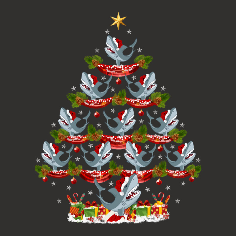 Xmas Holiday Santa Great White  Christmas Tree Champion Hoodie | Artistshot