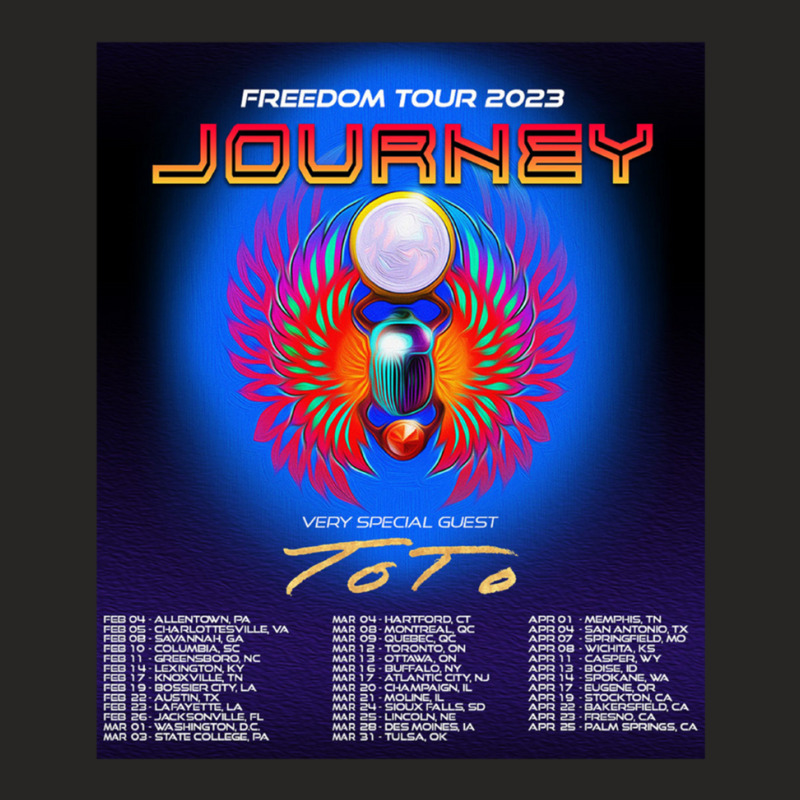 Jrny Freedom Tour 2023 With Locations Ang Dates Ladies Fitted T-Shirt by RogerHunnell | Artistshot