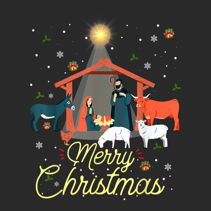 Merry Christmas Baby Christ Jesus Nativity Scene Matching T Shirt Printed hat by cordellwerw56r | Artistshot