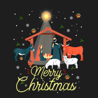 Merry Christmas Baby Christ Jesus Nativity Scene Matching T Shirt Classic T-shirt | Artistshot