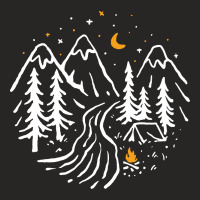 Night Camping Ladies Fitted T-shirt | Artistshot