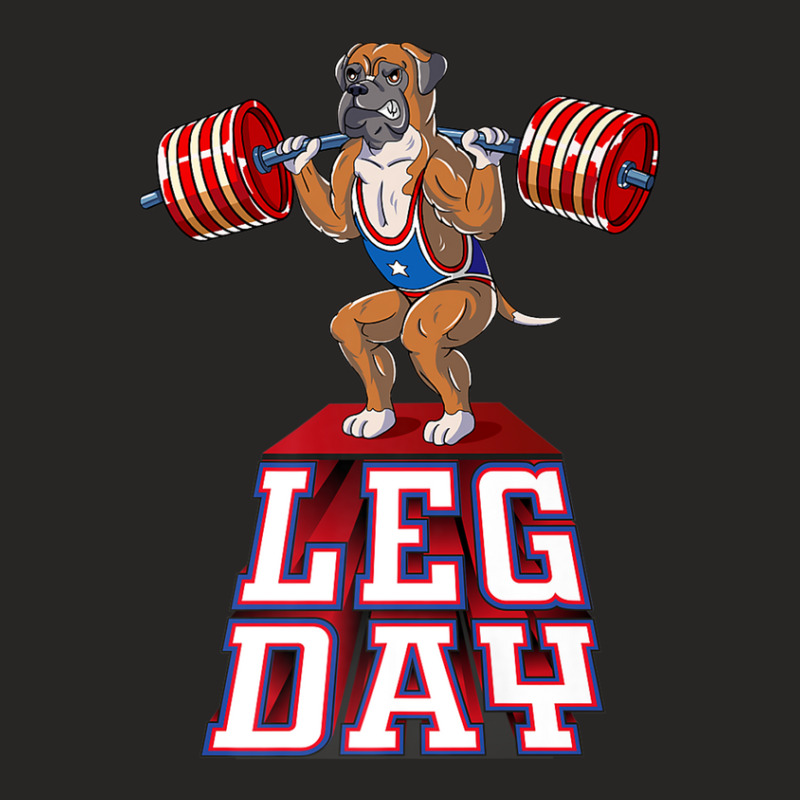 Leg Day Boxer Weight Lifting Squat Gym Ladies Fitted T-Shirt by hyskovoyc | Artistshot