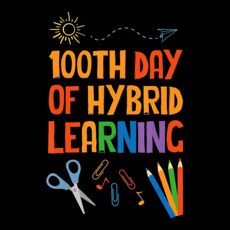 Limited Edition 100th Day Of Hybrid Learning Hundred Days Of School V-Neck Tee by Kristina Ritchey | Artistshot