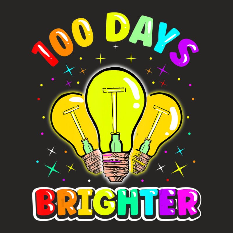 Hot Trend 100 Days Brighter Kids Boy Girls 100th Day Of School Ladies Fitted T-Shirt by Ricarda Petrie | Artistshot