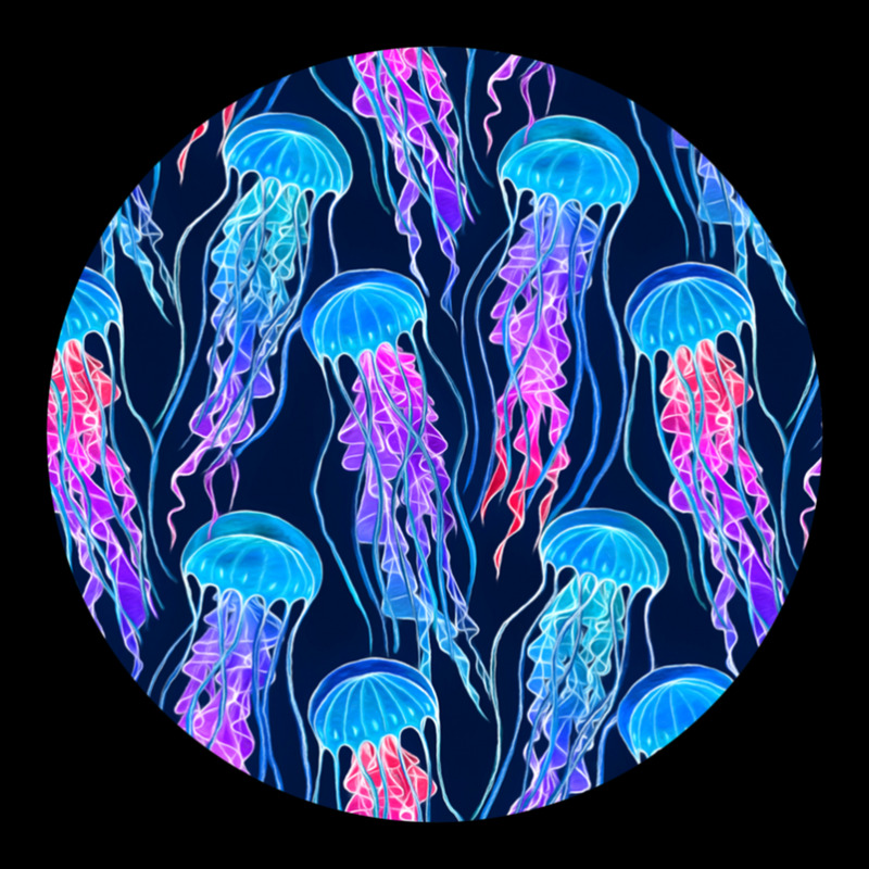 Luminescent Rainbow Jellyfish On Navy Blue Adjustable Cap | Artistshot