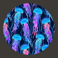 Luminescent Rainbow Jellyfish On Navy Blue Bucket Hat | Artistshot