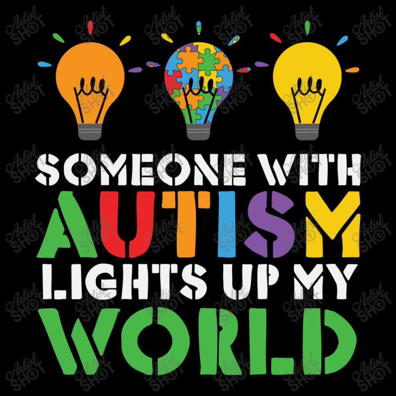 Someone With Autism Lights Up My World Lightweight Hoodie by Dragon2020 | Artistshot