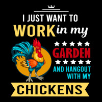 Chicken Chick I Just Want To Work In My Garden And Hangout With My Chi Adjustable Cap | Artistshot