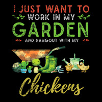 Chicken Chick I Just Want To Work In My Garden Gardening Chicken Garde Men's Long Sleeve Pajama Set | Artistshot