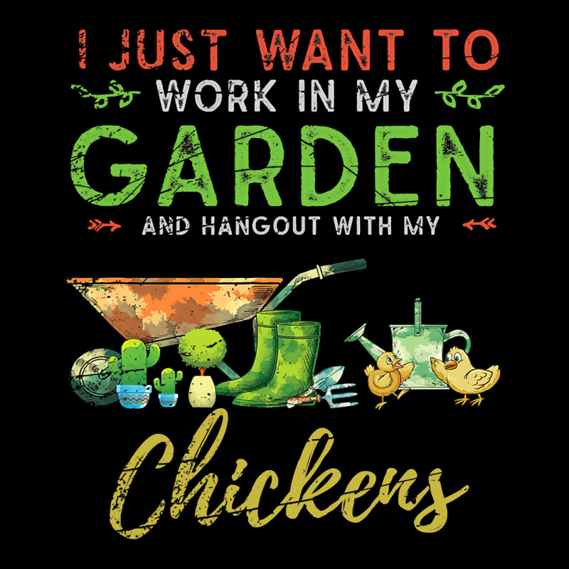 Chicken Chick I Just Want To Work In My Garden Gardening Chicken Garde Men's Long Sleeve Pajama Set by AURRADILLARD | Artistshot