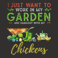 Chicken Chick I Just Want To Work In My Garden Gardening Chicken Garde Champion Hoodie | Artistshot