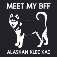 Funny Meet My Bff Alaskan Klee Kai Pet Dog Lover Unisex Sherpa-lined Denim Jacket | Artistshot