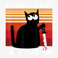 Sensitive But I Will Stab You Funny Cat T Shirt Adjustable Cap | Artistshot