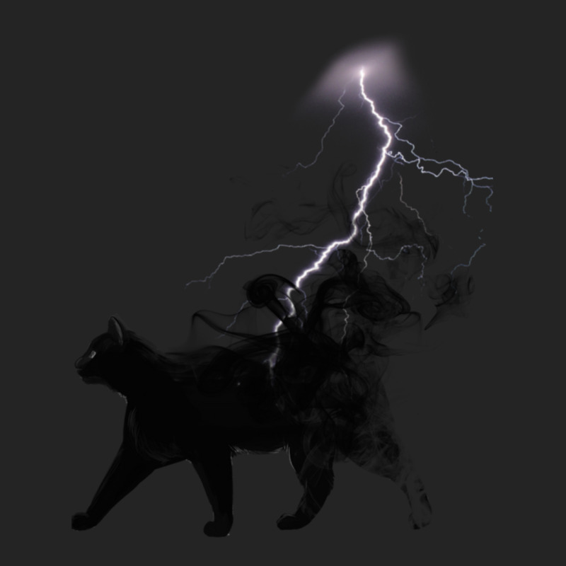 Black Cat Lightning And Metal 3/4 Sleeve Shirt by CAMMIGRAHAM | Artistshot