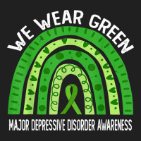 We Wear Green For Major Depressive Disorder Awareness T Shirt Ladies Polo Shirt | Artistshot