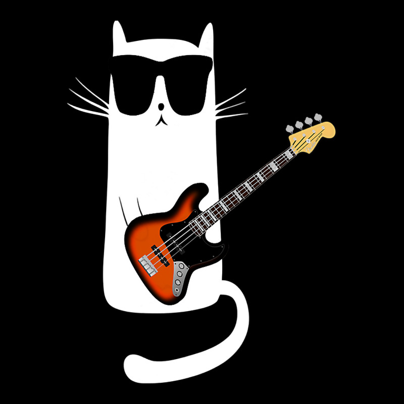 Funny Cat Wearing Sunglasses Playing Bass Guitar Graphic T-shirt by JamesArtists | Artistshot