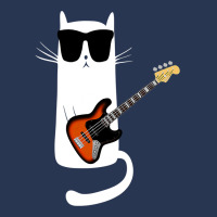 Funny Cat Wearing Sunglasses Playing Bass Guitar Men Denim Jacket | Artistshot