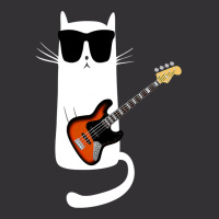 Funny Cat Wearing Sunglasses Playing Bass Guitar Vintage Hoodie | Artistshot