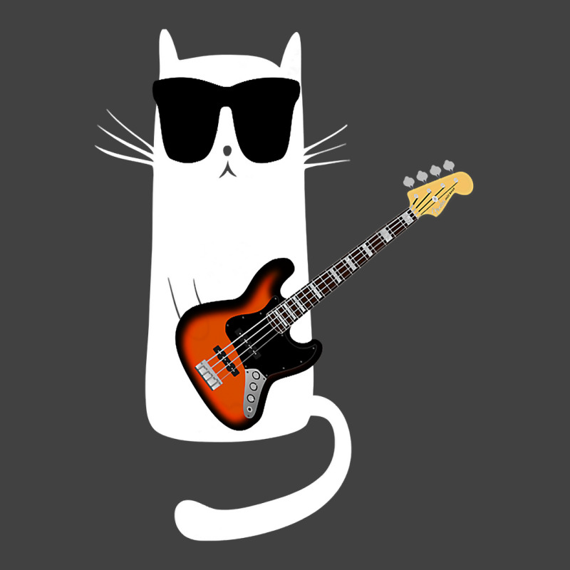 Funny Cat Wearing Sunglasses Playing Bass Guitar Vintage T-Shirt by JamesArtists | Artistshot