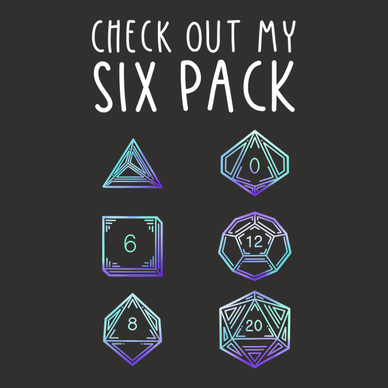 Funny Check Out My Six Pack Dice For Dragons D20 Rpg Gamer Champion Hoodie by JamesArtists | Artistshot