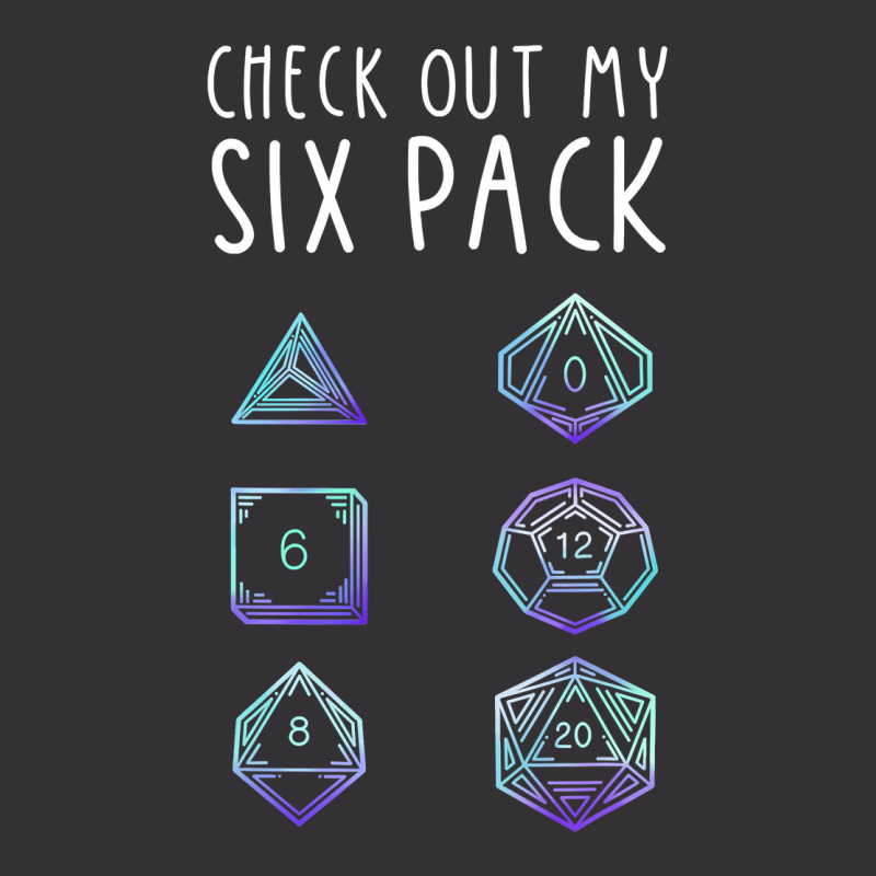 Funny Check Out My Six Pack Dice For Dragons D20 Rpg Gamer Vintage Hoodie And Short Set by JamesArtists | Artistshot