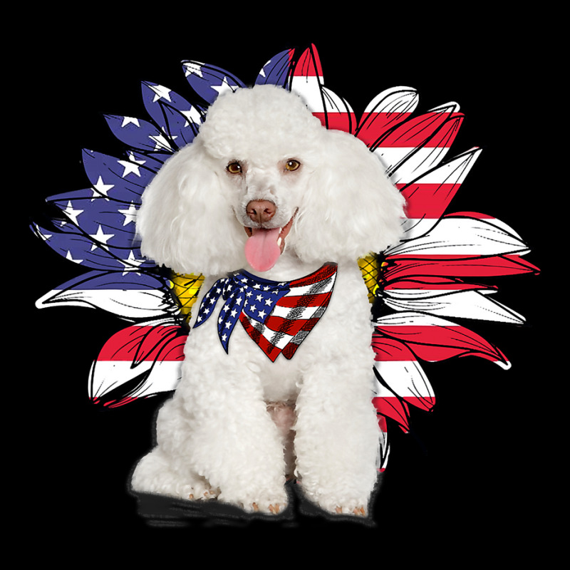 Poodle Lover Dog Sunflower American Flag Standard Poodle Dog Lover 190 Kids Cap by SCOTTALLENZ | Artistshot