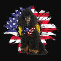 Poodle Lover Dog Sunflower American Flag Standard Poodle Dog Lovers 15 Crop Top | Artistshot