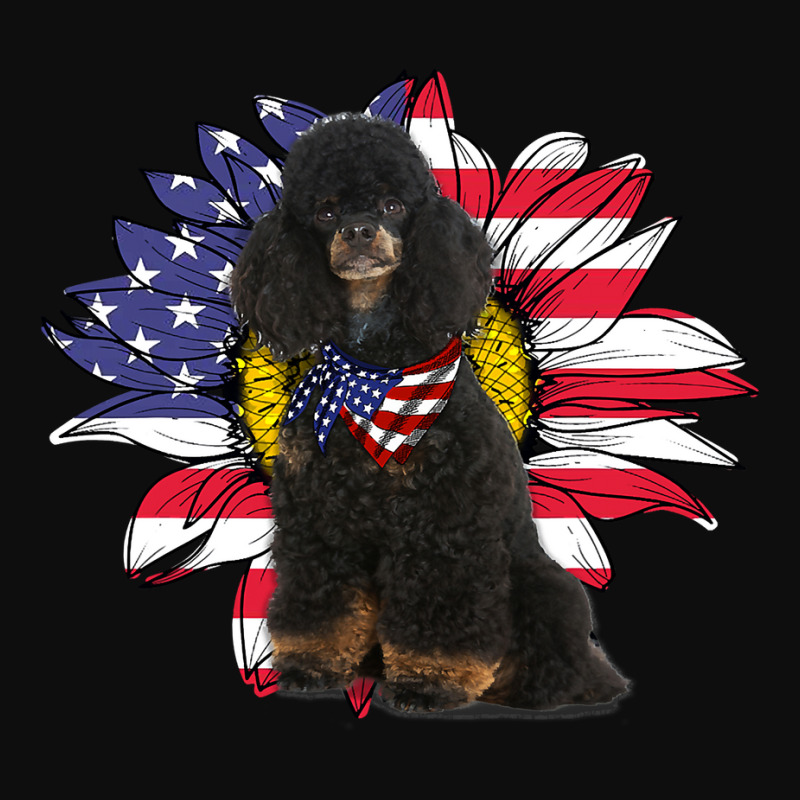 Poodle Lover Dog Sunflower American Flag Standard Poodle Dog Lovers 15 Crop Top by SCOTTALLENZ | Artistshot