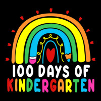 Trending 100 Days Of Kindergarten Rainbow 100th Day School Teacher Cropped Hoodie | Artistshot