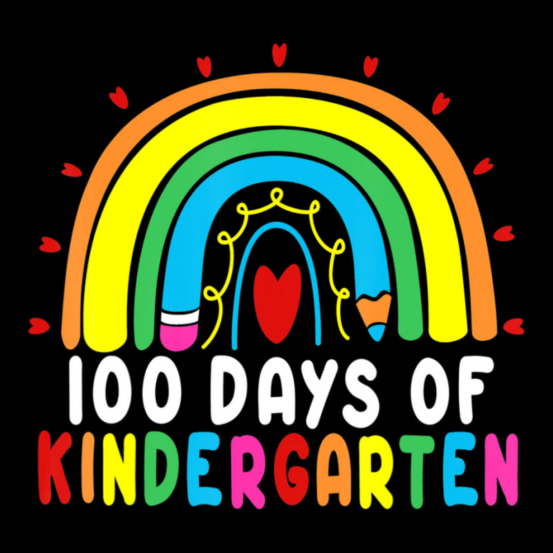 Trending 100 Days Of Kindergarten Rainbow 100th Day School Teacher Cropped Hoodie by Ricarda Petrie | Artistshot