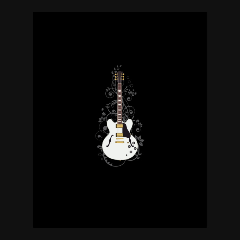 Alpine White Semihollow Electric Guitar Flowering Vines Skinny Tumbler | Artistshot