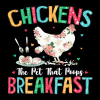 Chicken Chick The Pet That Poops Breakfast Floral Chicken Lover 166 Ro Pocket T-shirt | Artistshot