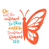 Womens Do Not Be Conformed To This World Be Transformed Romans 122 V-n Sticker | Artistshot