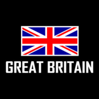 Great Britain With Flag White Text Fleece Short | Artistshot