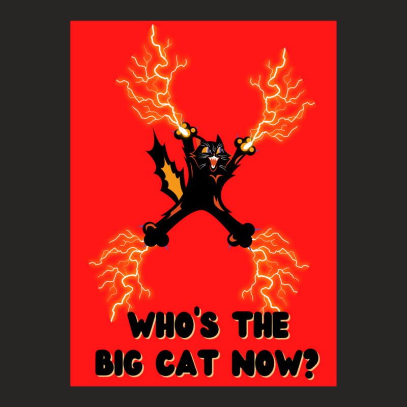 Cat Lightning Who's The Big Cat Now Funny Quote Ladies Fitted T-Shirt by CAMMIGRAHAM | Artistshot