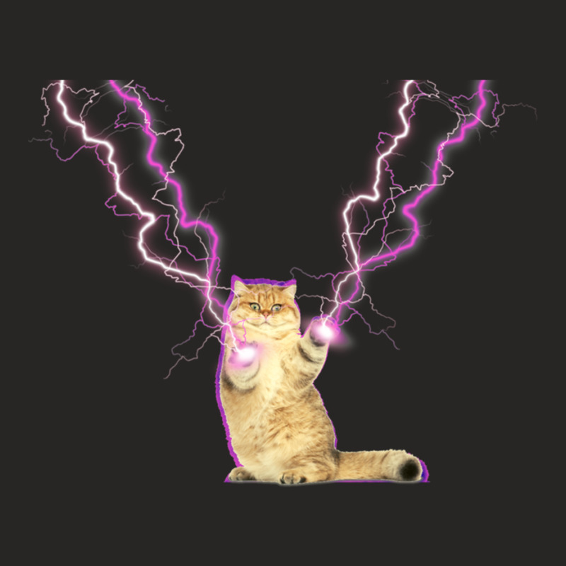 Cat Lightning. Cat With Lightning Hands Ladies Fitted T-Shirt by CAMMIGRAHAM | Artistshot