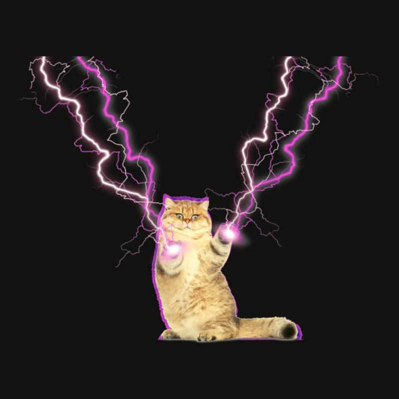 Cat Lightning. Cat With Lightning Hands Scorecard Crop Tee by CAMMIGRAHAM | Artistshot