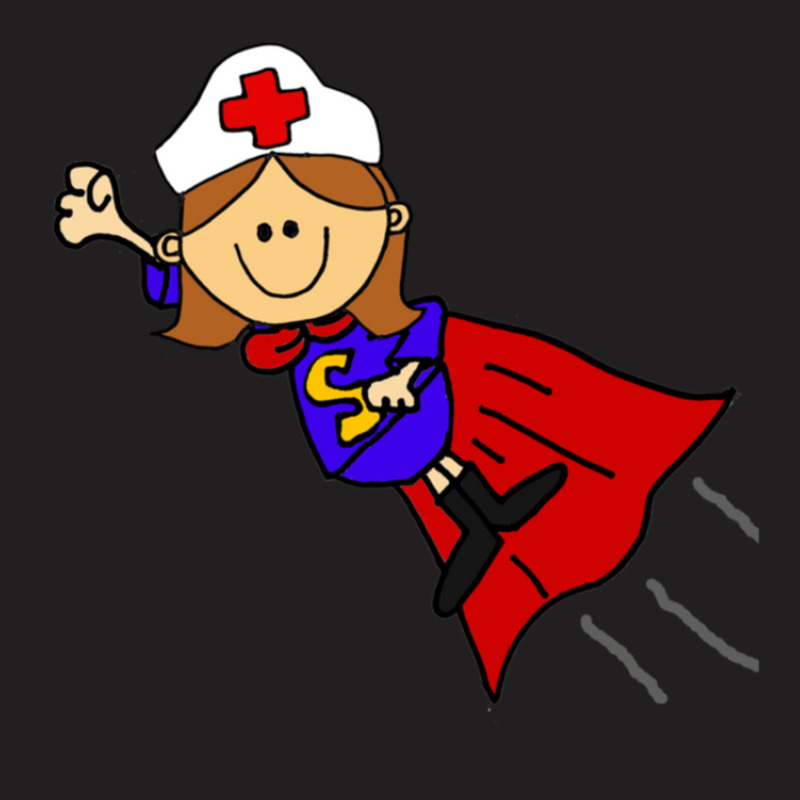 Funny Nurse Superhero With Red Cape T-shirt | Artistshot