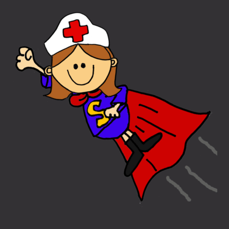 Funny Nurse Superhero With Red Cape Vintage Hoodie | Artistshot