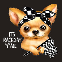 Chihuahua Dog Dirt Track Racing Checkered Race Flag Chihuahua Puppy 50 Tank Top | Artistshot