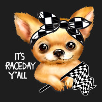 Chihuahua Dog Dirt Track Racing Checkered Race Flag Chihuahua Puppy 50 Classic T-shirt | Artistshot