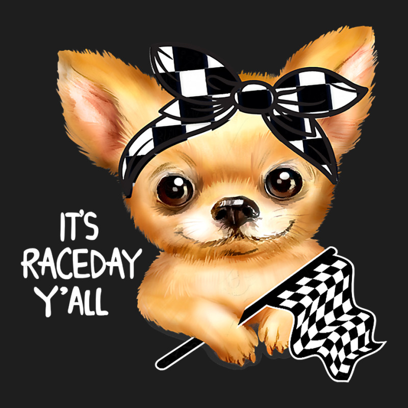 Chihuahua Dog Dirt Track Racing Checkered Race Flag Chihuahua Puppy 50 Classic T-shirt by JESSICAMARTINA | Artistshot