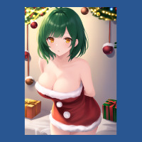 Anime Girl With Green Hair Wearing A Sexy Christmas Themed Outfit. T-shirt | Artistshot