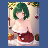 Anime Girl With Green Hair Wearing A Sexy Christmas Themed Outfit. Champion Hoodie | Artistshot