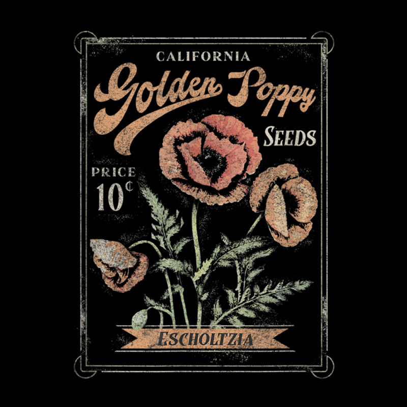 Trendy California Golden Poppy Vintage Stamp Pocket T-shirt | Artistshot